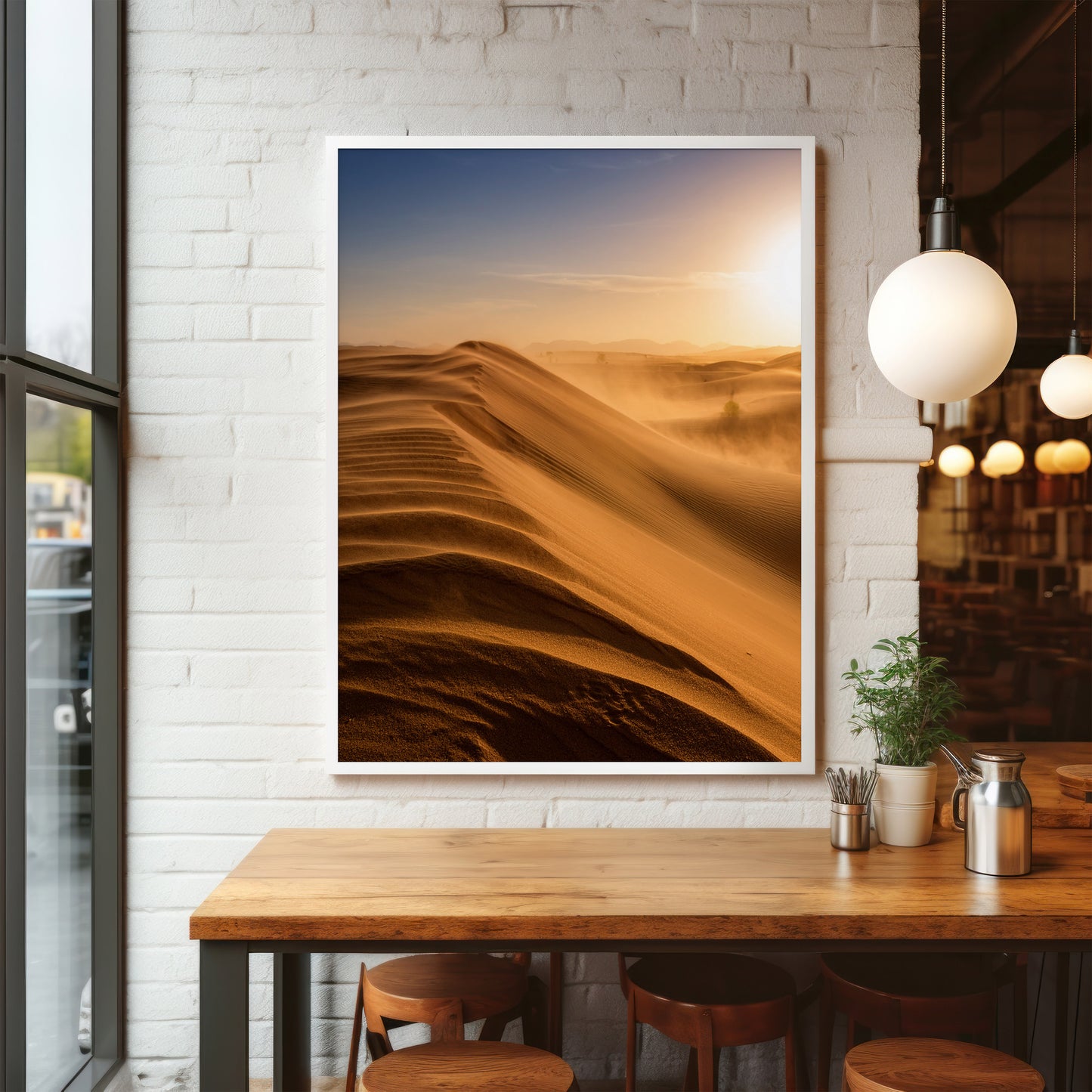 Desert Dunes Wall Art Set - Golden Sand Landscape