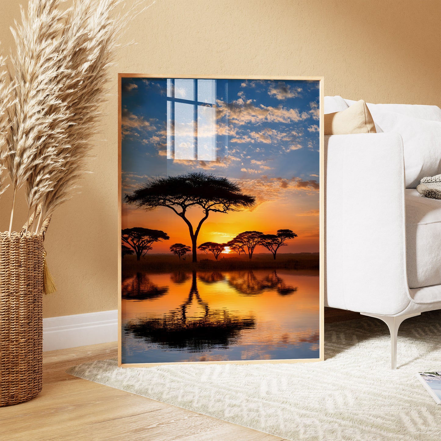 Masai Mara Sunset Wall Art Set - Acacia Safari Prints