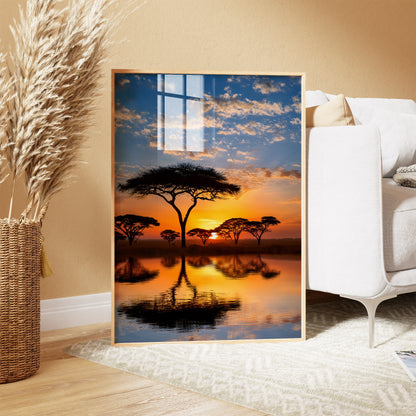 Masai Mara Sunset Wall Art Set - Acacia Safari Prints