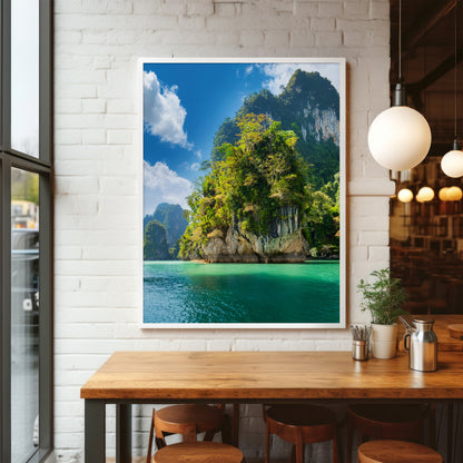 Khao Sok Wall Art Set - Emerald Lake & Limestone Cliffs