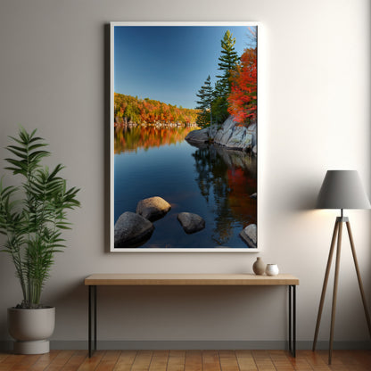 Killarney Autumn Wall Art Set - Ontario Lake & Granite Prints