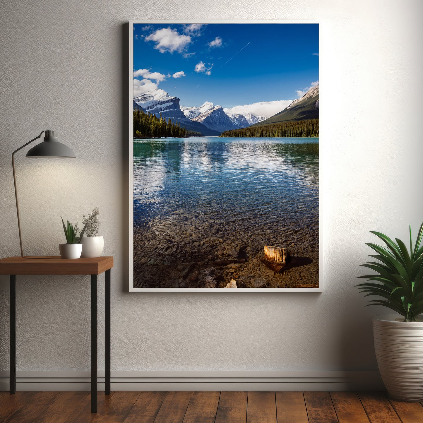 Maligne Lake Wandkunst-Set – Kanadische Rocky Mountains &amp; Kiefern