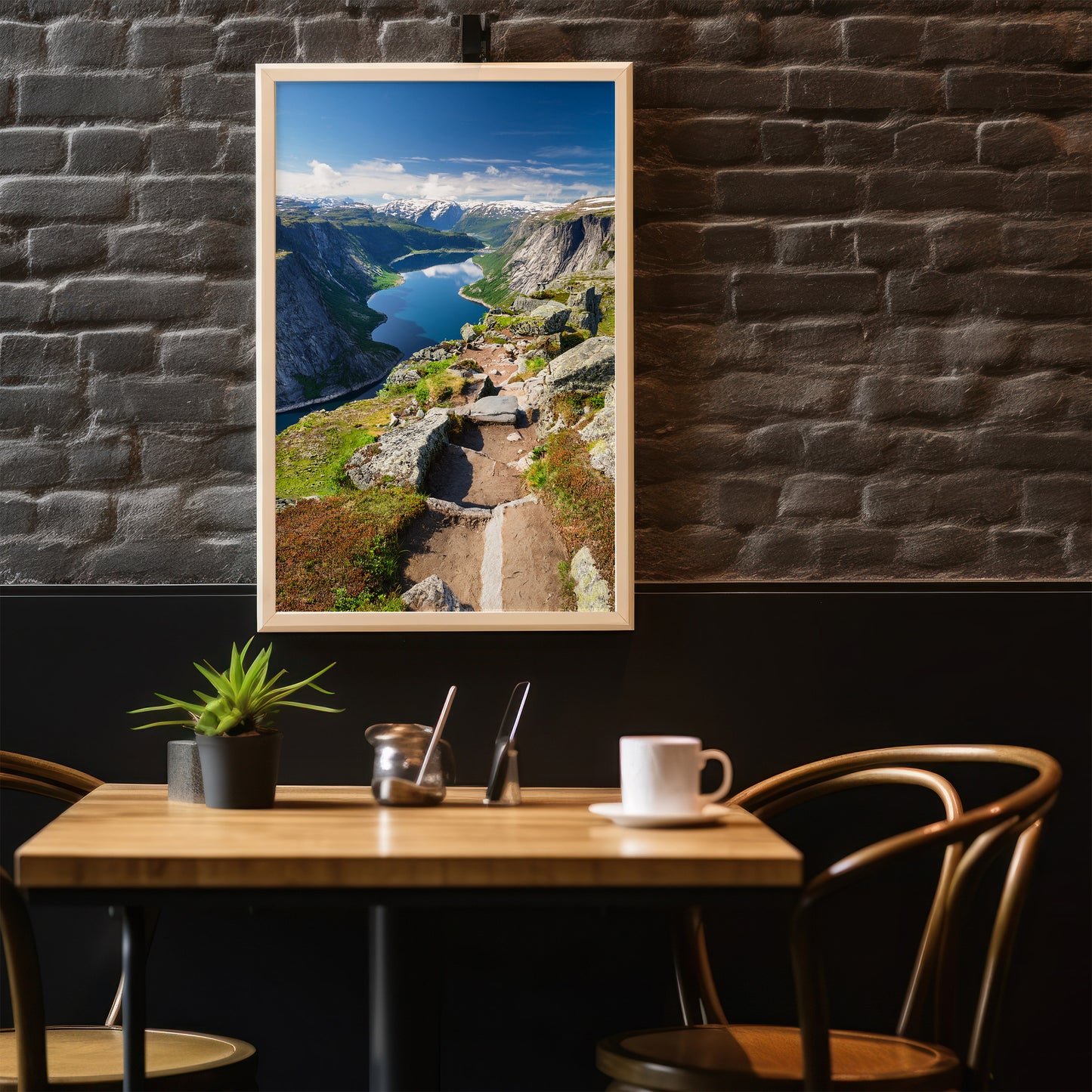 Norway Fjords Trail Photo – Cliff Path Landscape Wall Art