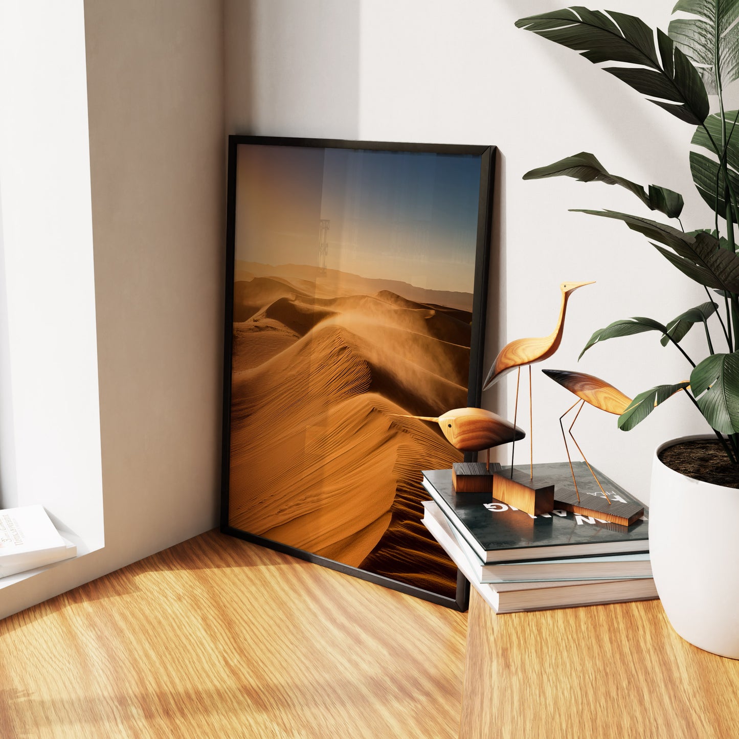 Desert Dunes Wall Art Set - Golden Sand Landscape
