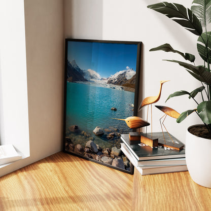 Glacier Lake Wall Art Set - Alpine Peaks & Turquoise Water