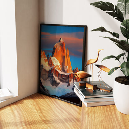 Patagonia Alpenglow Wall Art Set - Granite Mountain Sunset