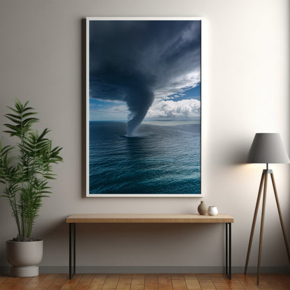 Waterspout Wall Art Set - Dramatic Sea Tornado
