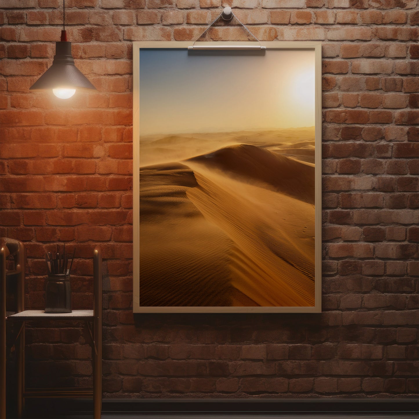 Desert Dunes Wall Art Set - Golden Sand Landscape