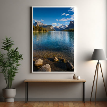 Maligne Lake Wandkunst-Set – Kanadische Rocky Mountains &amp; Kiefern