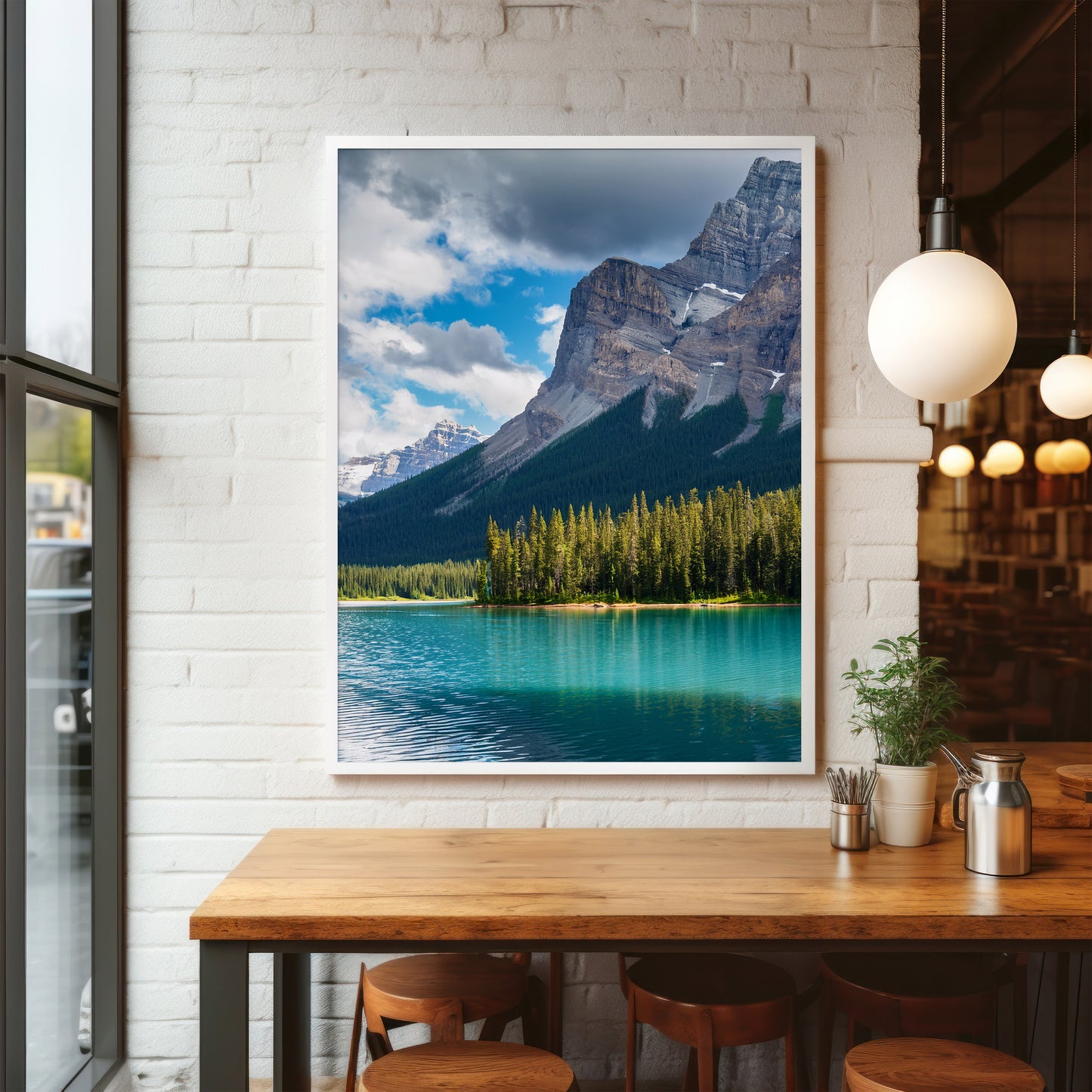 Maligne Lake Wandkunst-Set – Kanadische Rocky Mountains &amp; Kiefern