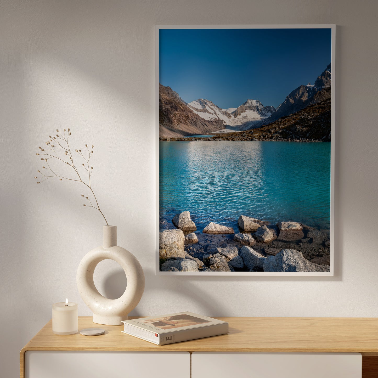 Glacier Lake Wall Art Set - Alpine Peaks & Turquoise Water