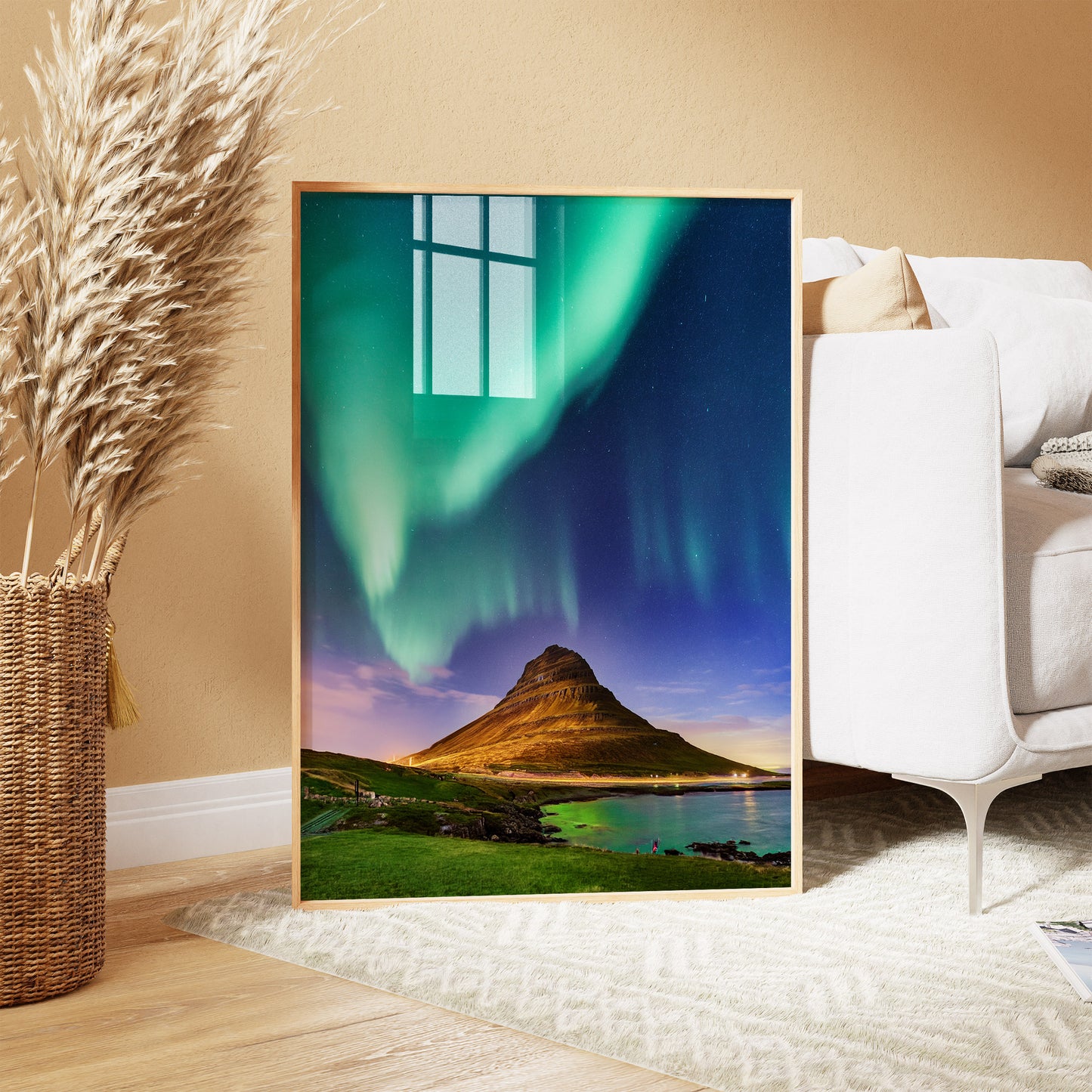 Iceland Aurora Wall Art Set - Northern Lights over Kirkjufell