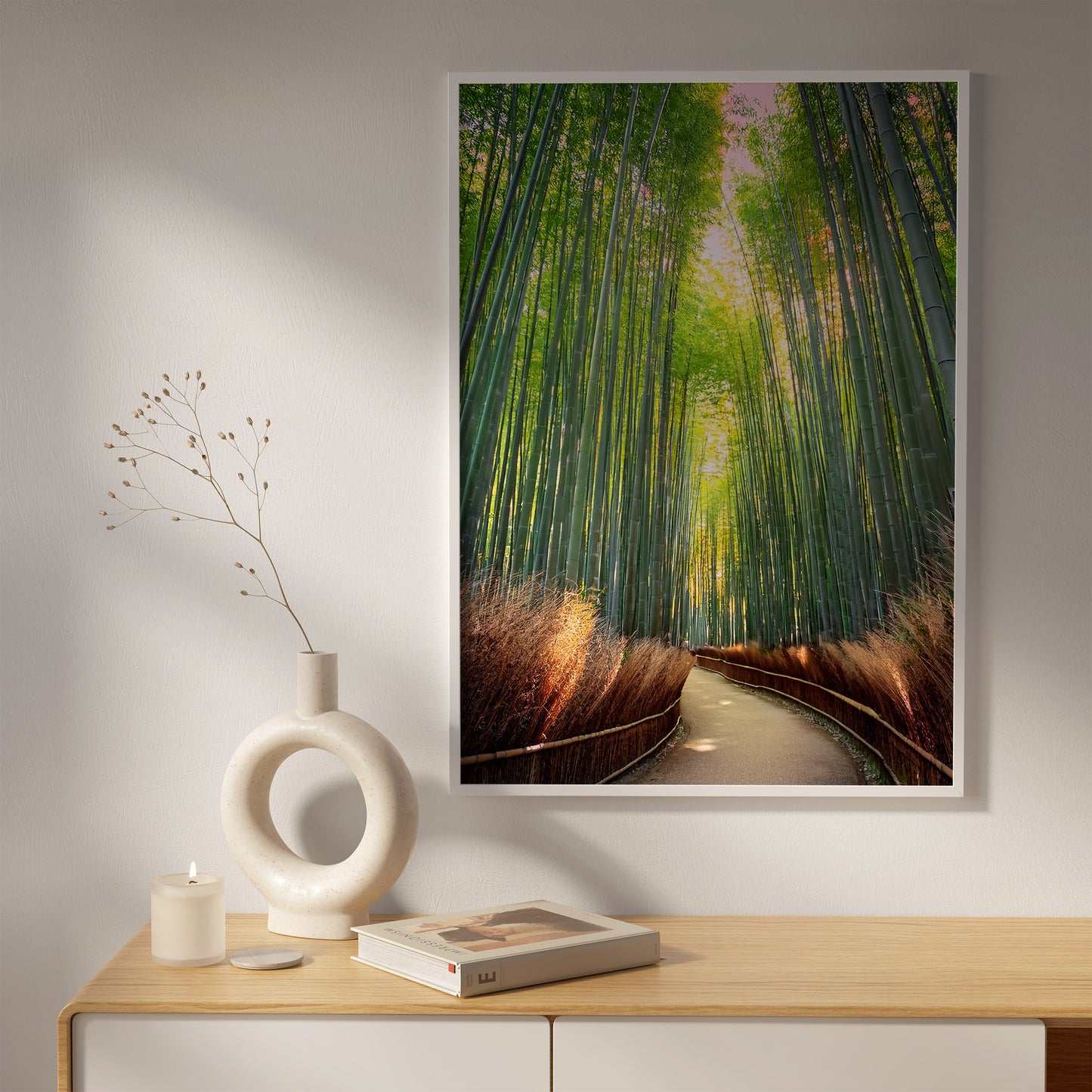 Kyoto Bambuswald Wandkunst Set - Tranquil Japan Digitaldrucke