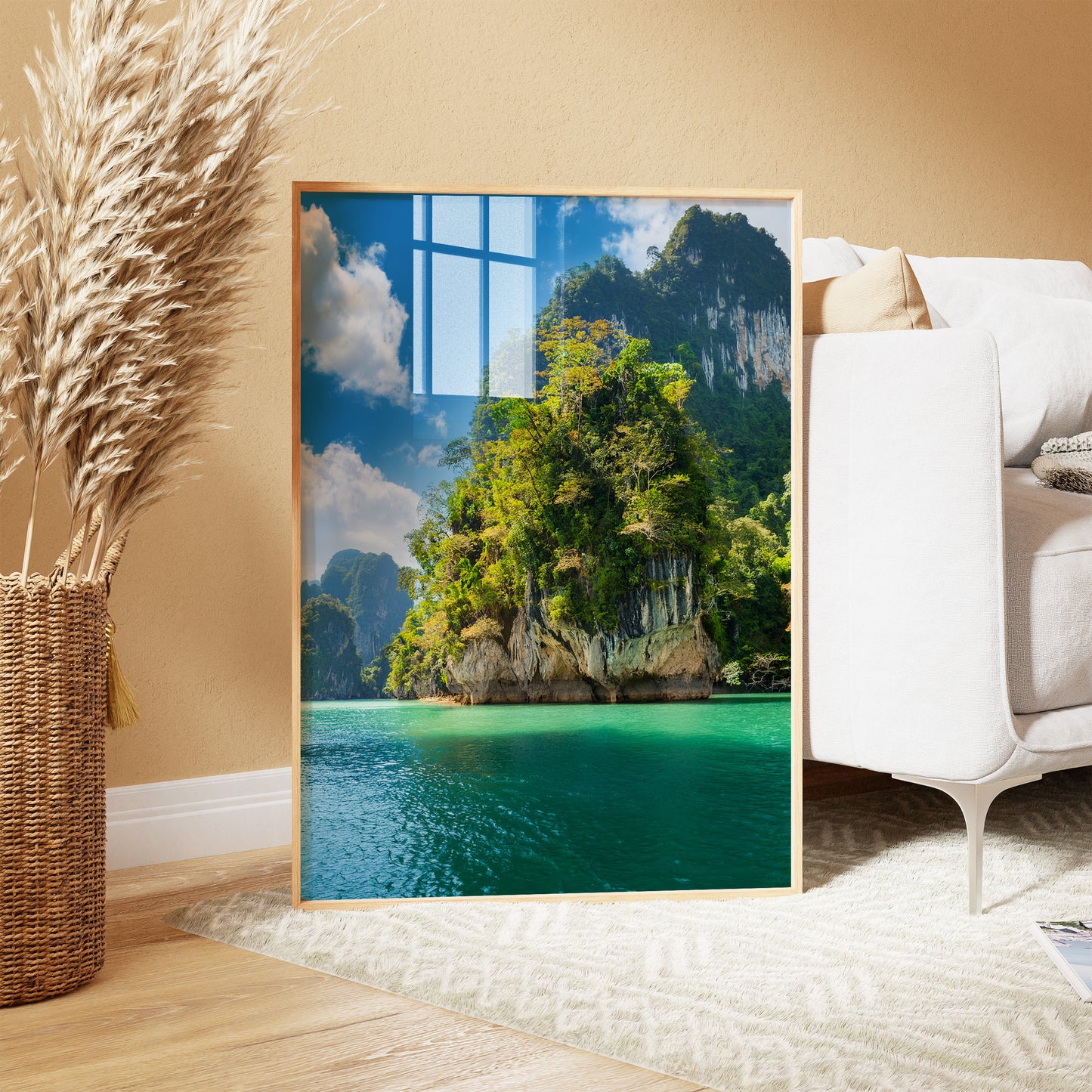Khao Sok Wall Art Set - Emerald Lake & Limestone Cliffs