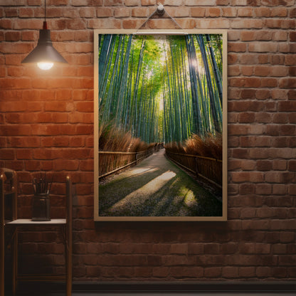 Kyoto Bambuswald Wandkunst Set - Tranquil Japan Digitaldrucke