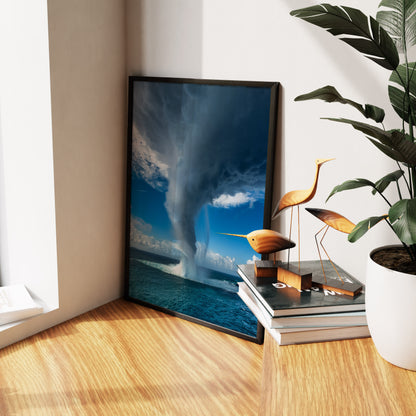 Waterspout Wall Art Set - Dramatic Sea Tornado