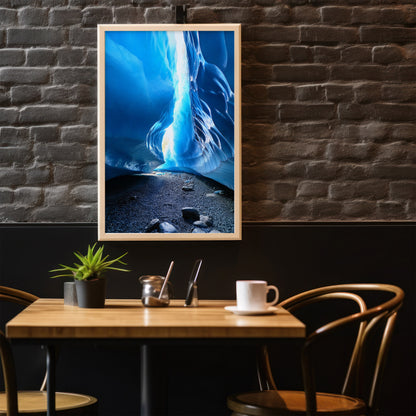 Glacier Cave Wall Art Set - Luminous Icy Blue