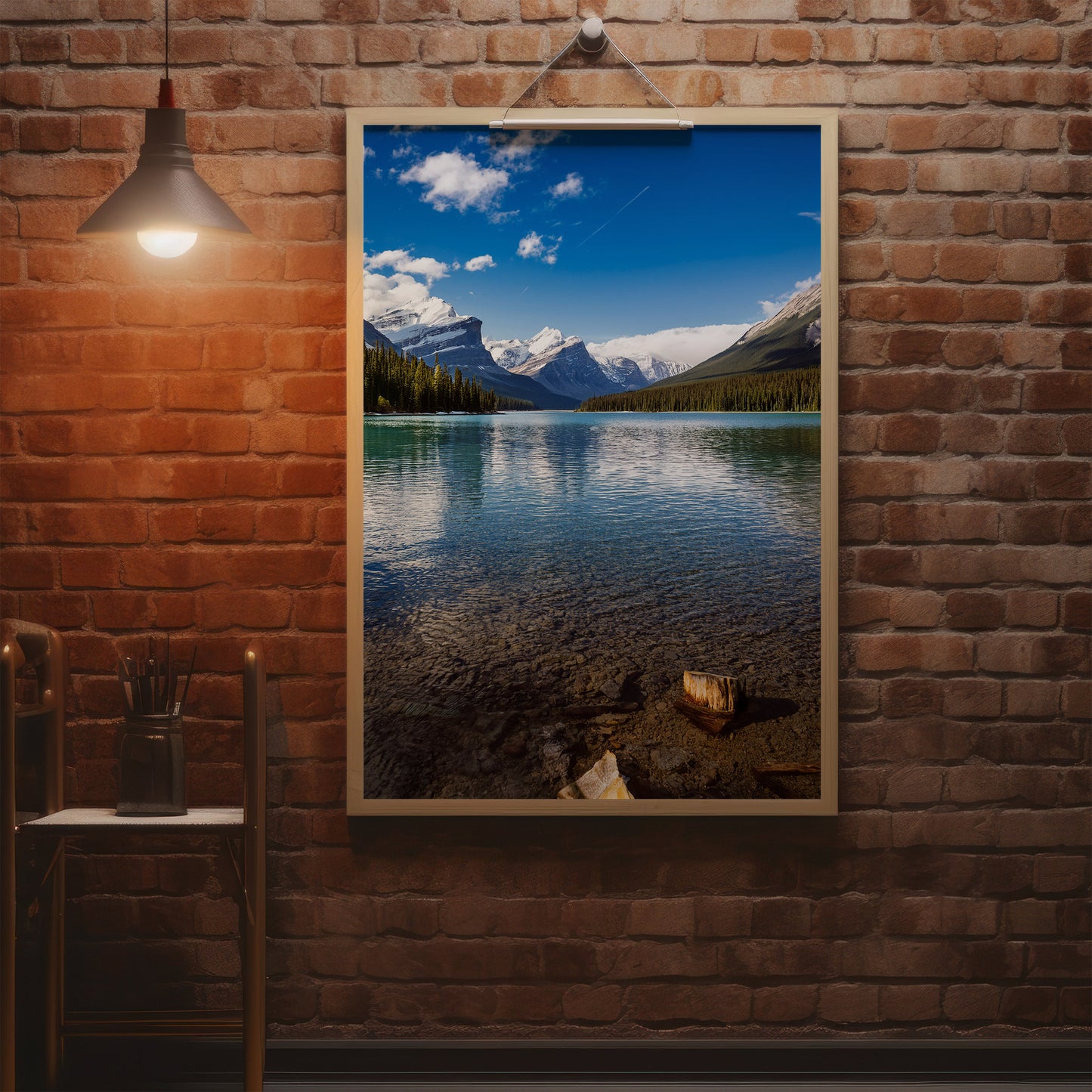 Maligne Lake Wandkunst-Set – Kanadische Rocky Mountains &amp; Kiefern