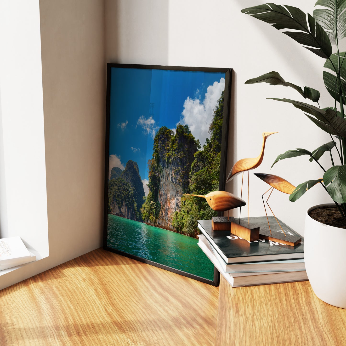Khao Sok Wall Art Set - Emerald Lake & Limestone Cliffs