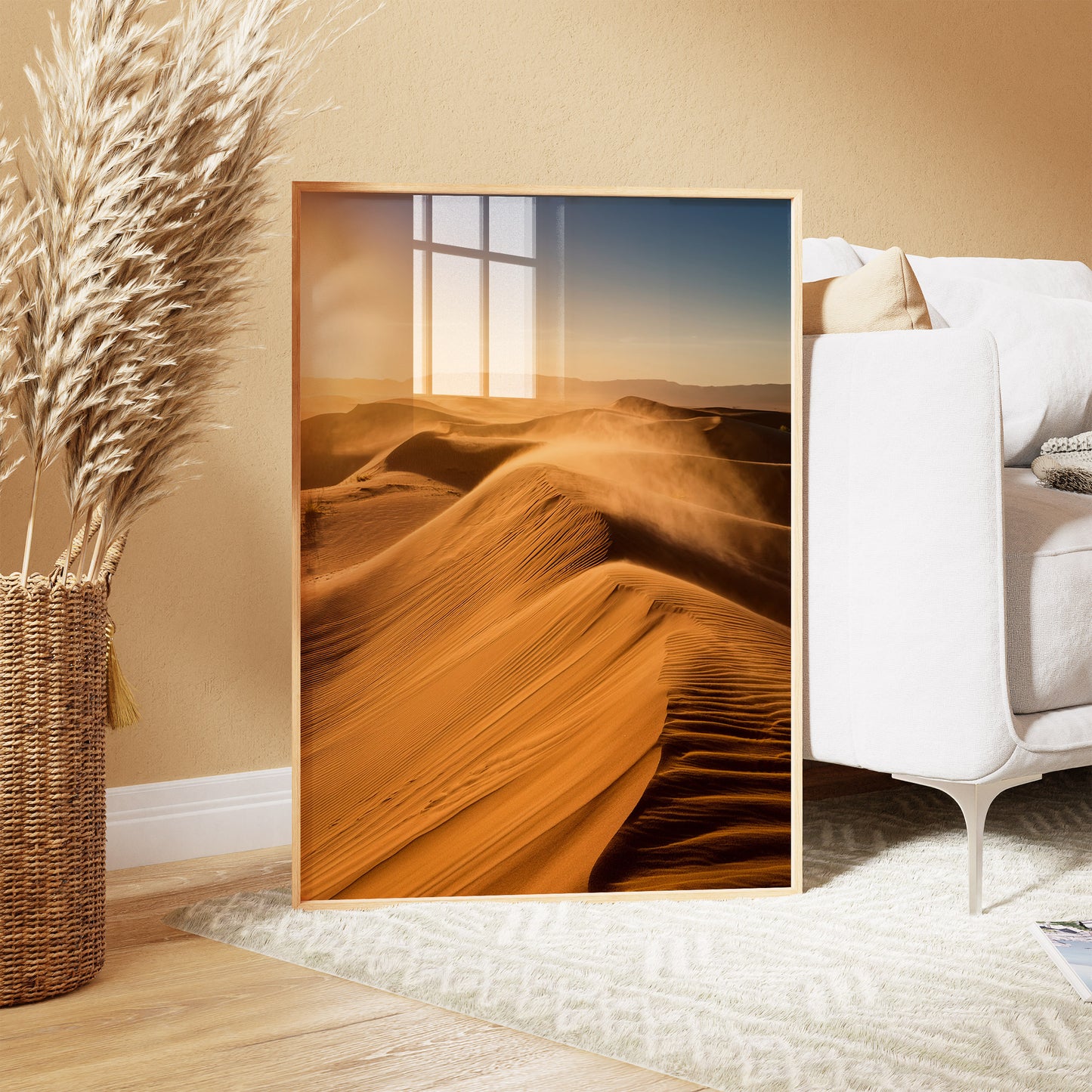 Desert Dunes Wall Art Set - Golden Sand Landscape