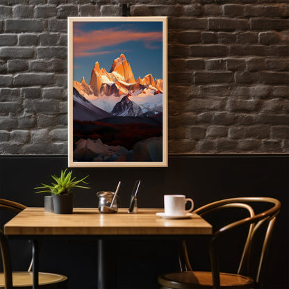 Patagonia Alpenglow Wall Art Set - Granite Mountain Sunset