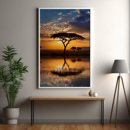 Masai Mara Sunset Wall Art Set - Acacia Safari Prints