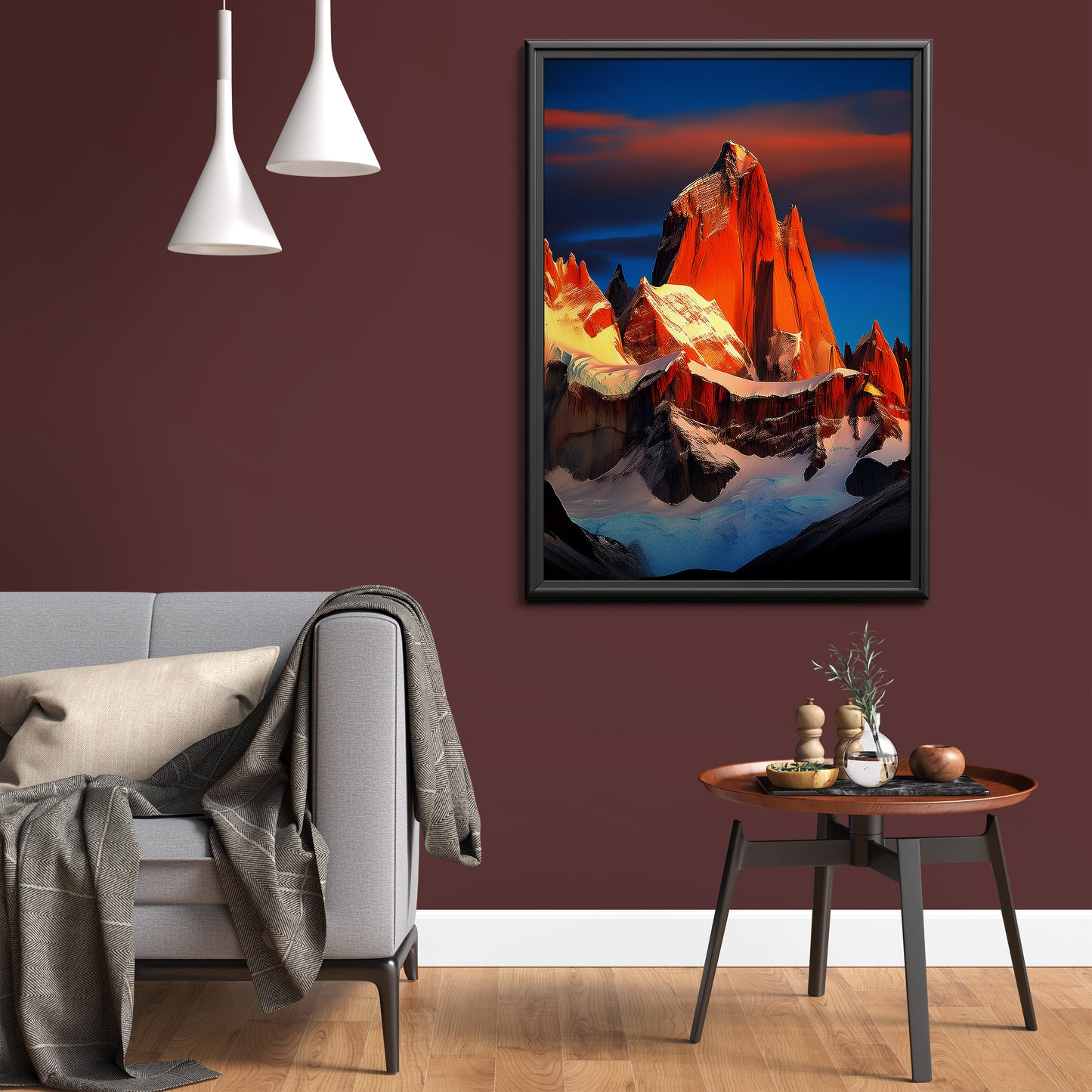 Patagonia Alpenglow Wall Art Set - Granite Mountain Sunset