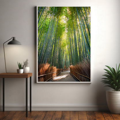 Kyoto Bambuswald Wandkunst Set - Tranquil Japan Digitaldrucke