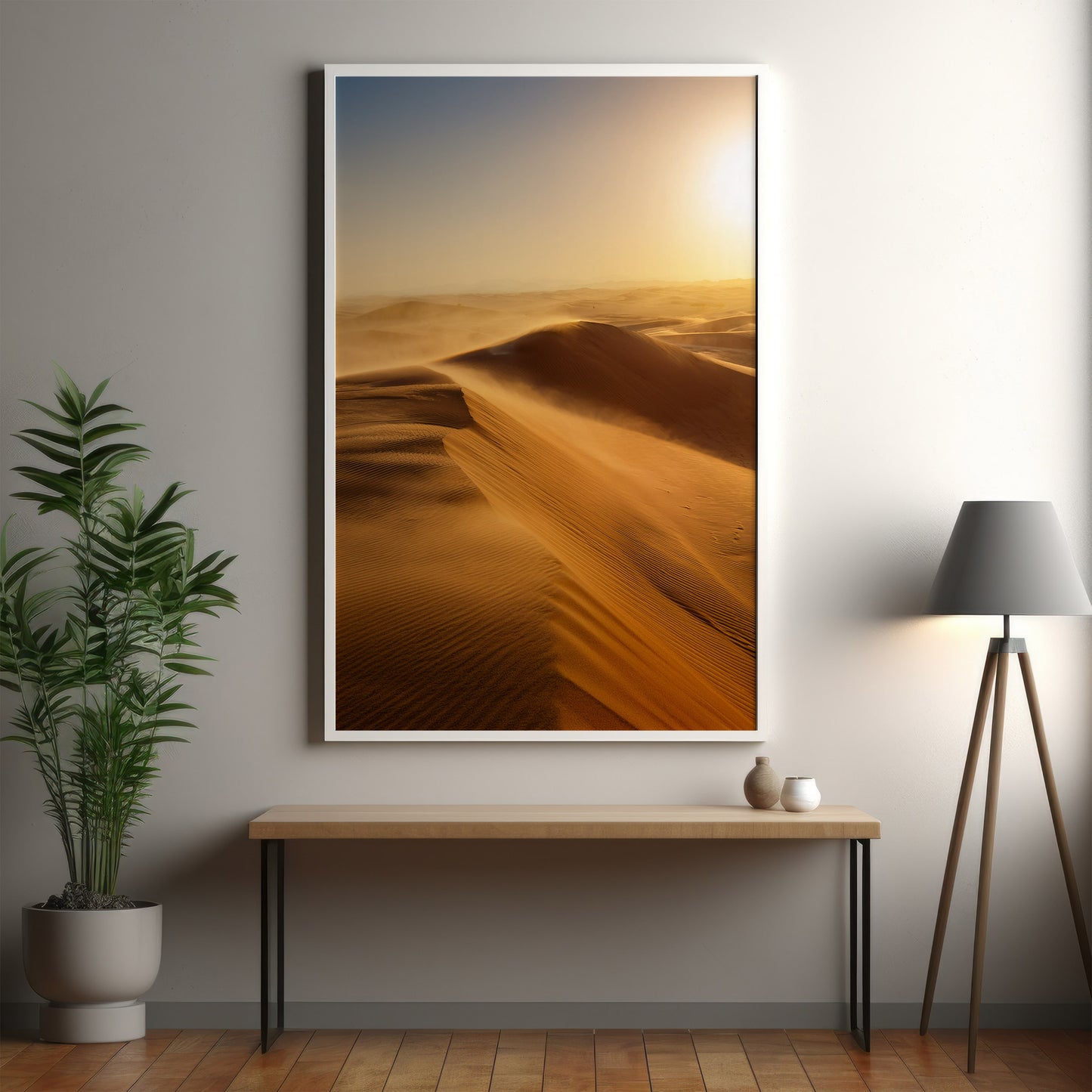 Desert Dunes Wall Art Set - Golden Sand Landscape