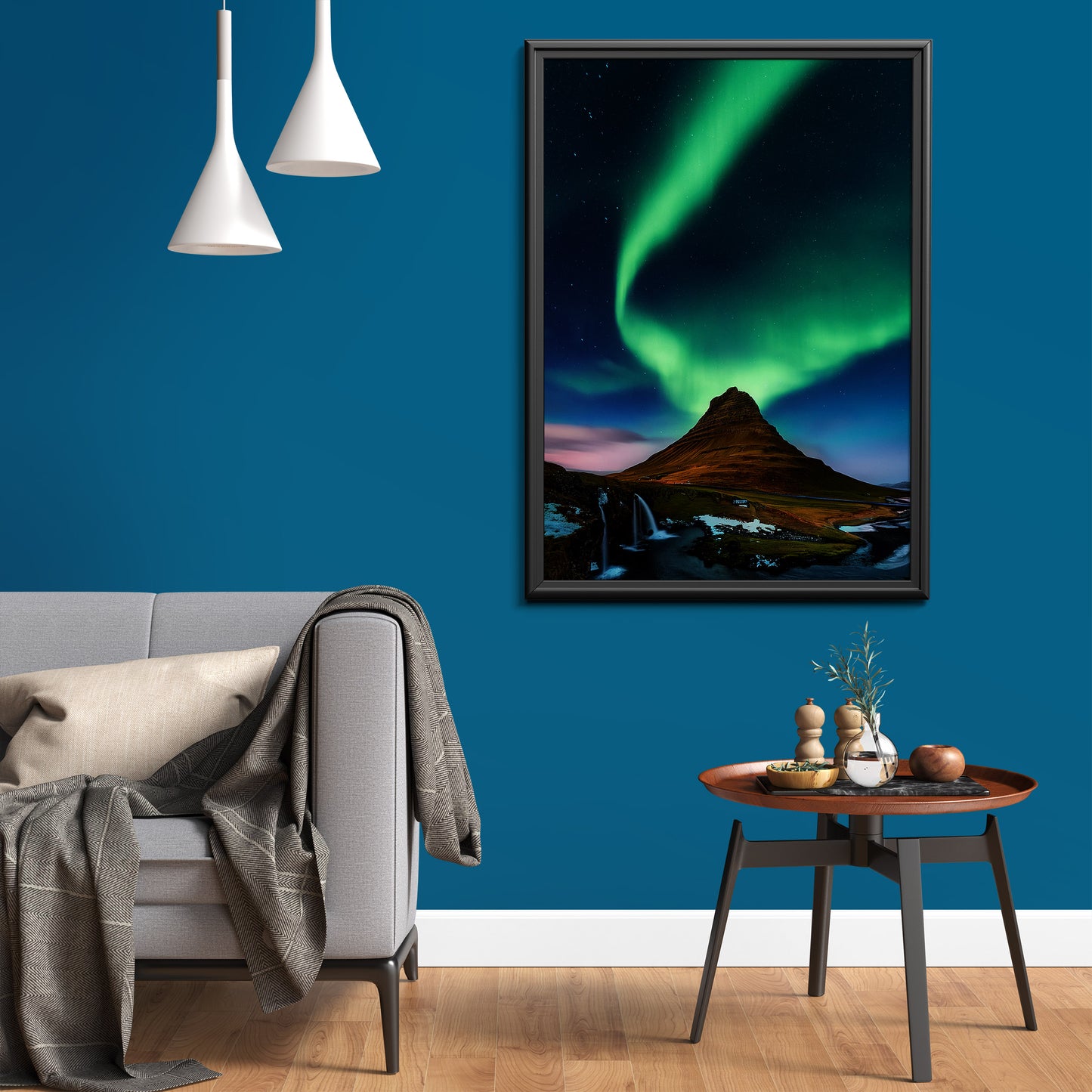 Iceland Aurora Wall Art Set - Northern Lights over Kirkjufell
