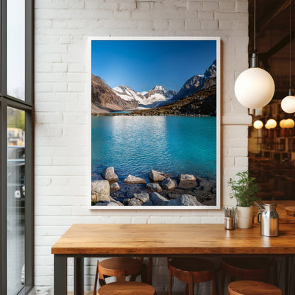 Glacier Lake Wall Art Set - Alpine Peaks & Turquoise Water