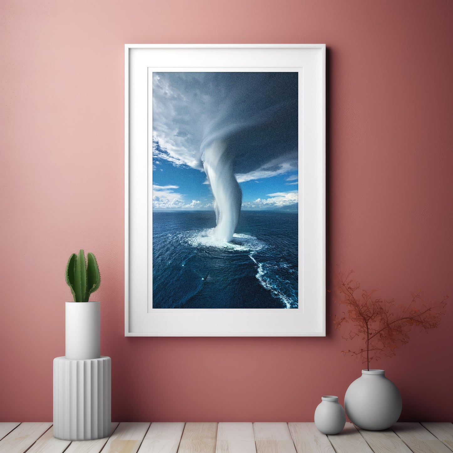 Waterspout Wall Art Set - Dramatic Sea Tornado