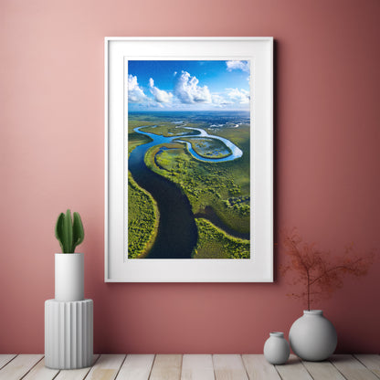 Everglades Aerial Wall Art Set - Wetlands & River Meanders