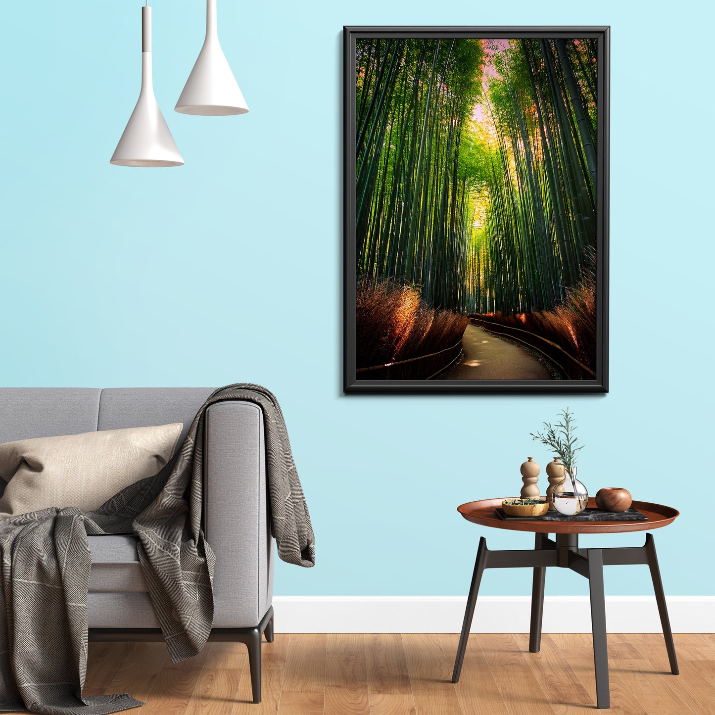 Kyoto Bambuswald Wandkunst Set - Tranquil Japan Digitaldrucke