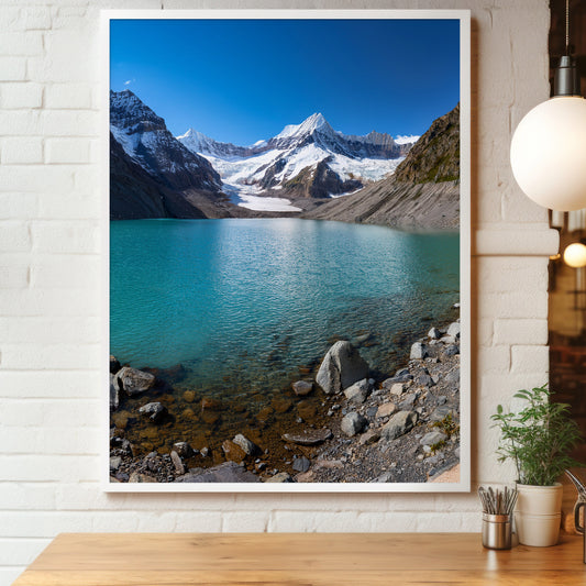 Glacier Lake Wall Art Set - Alpine Peaks & Turquoise Water