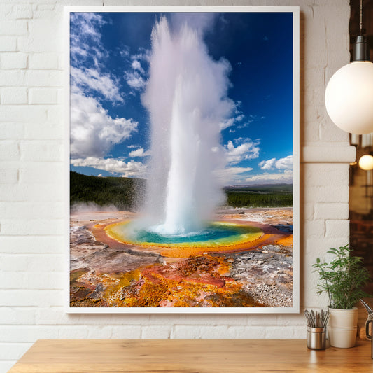 Geyser Eruption Wall Art Set - Turquoise Hot Springs