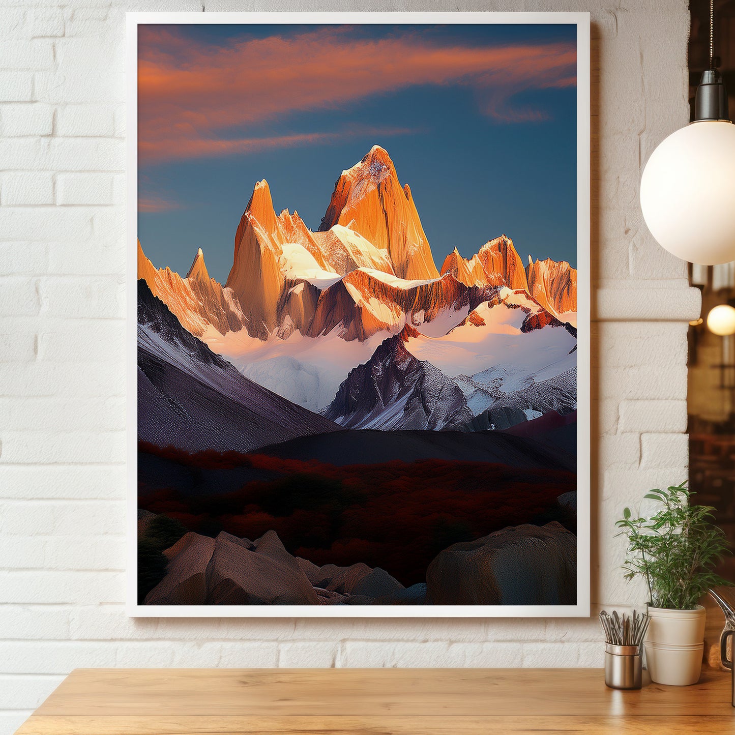 Patagonia Alpenglow Wall Art Set - Granite Mountain Sunset