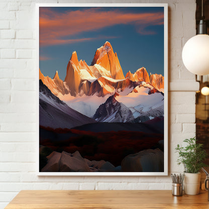 Patagonia Alpenglow Wall Art Set - Granite Mountain Sunset