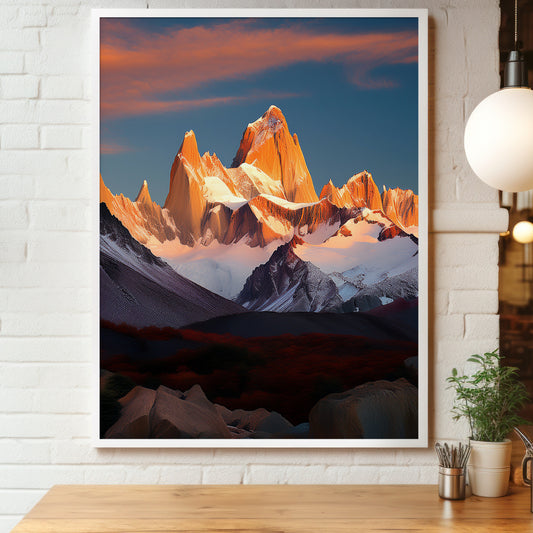 Patagonia Alpenglow Wall Art Set - Granite Mountain Sunset