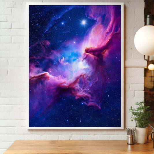 Cosmic Nebula Wall Art Set - Vibrant Deep Space Prints