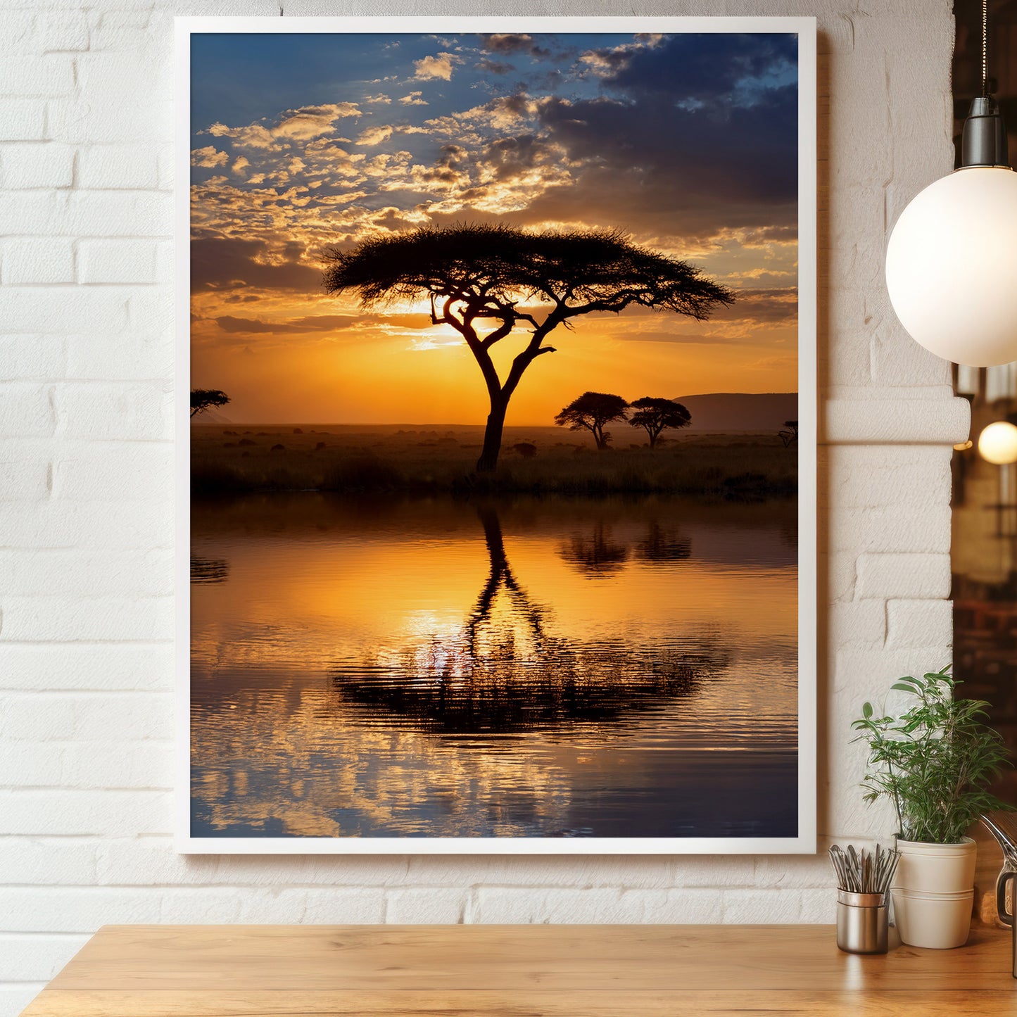 Masai Mara Sunset Wall Art Set - Acacia Safari Prints