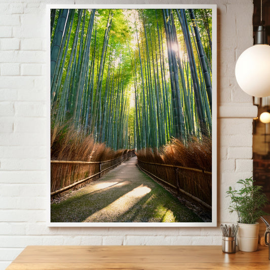 Kyoto Bamboo Forest Wall Art Set - Tranquil Japan Digital Prints
