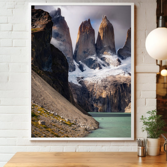 Torres del Paine Wall Art Set - Granite Spires & Glacier