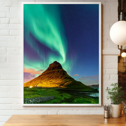 Iceland Aurora Wall Art Set - Northern Lights over Kirkjufell