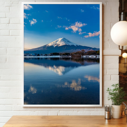 Mount Fuji Reflection Wandkunst - Ruhige Seelandschaftsdrucke