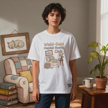 Wabi-Sabi Mental Health Club Shirt – Cozy Self-Care Aesthetic Tee