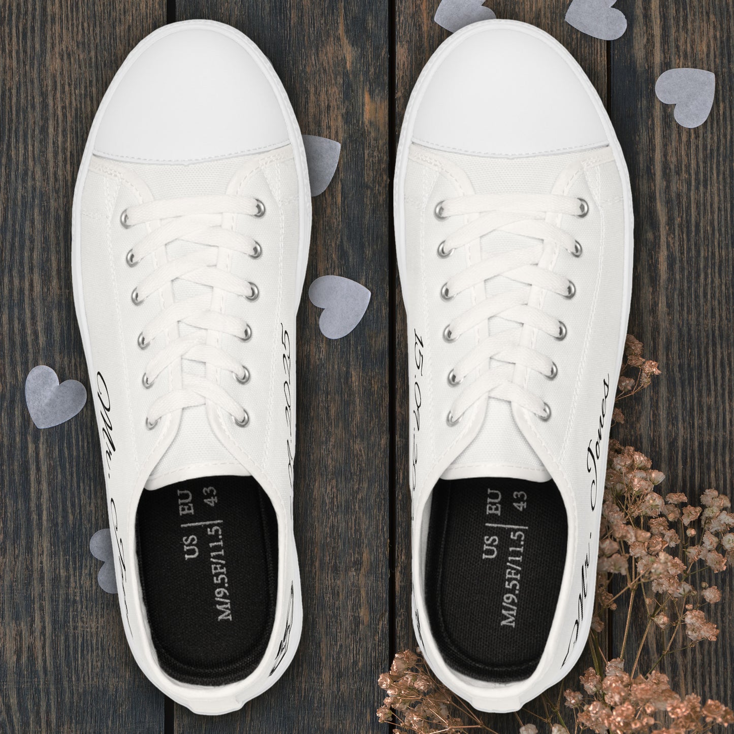 Personalized Groom Sneakers - Custom Wedding Date Shoes, Mens Wedding Trainers, Unique Groom Gift